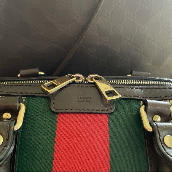 ❌SOLD❌on luxury site⭐️Authentic Gucci Bowling Bag🤎Made in Italy💚❤️ - Picture 5 of 16